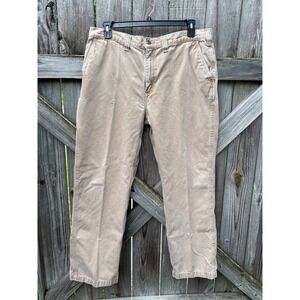 Carhartt Mens‎ Relaxed Fit Khaki Work Pants Tan Cotton Canvas 40x32 B08 224574